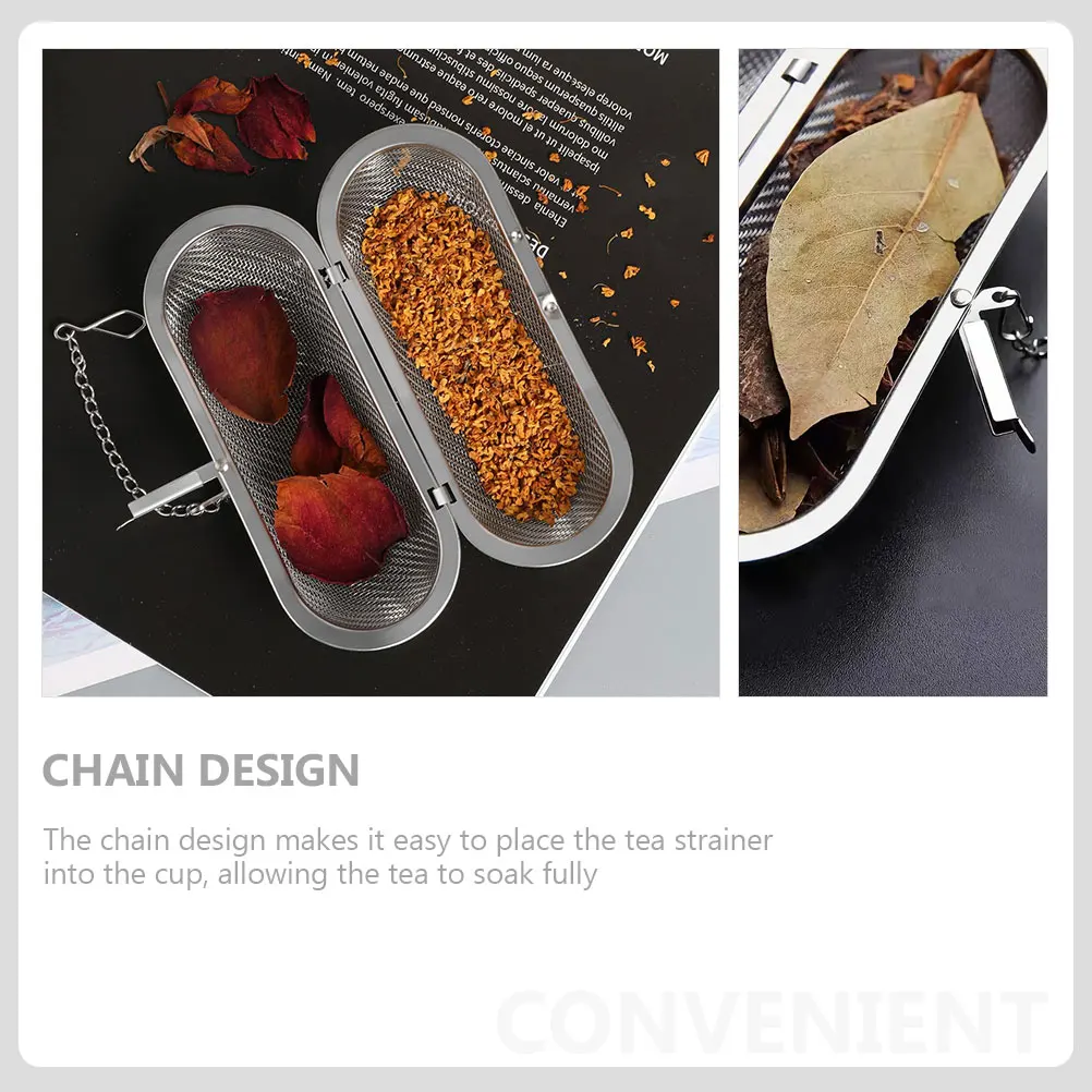 

2pcs Stainless Steel Infuser Filter Fine Mesh Ball For Loose Leaf Tea Heat Resistant Home Office Use Easy Steep No Residue