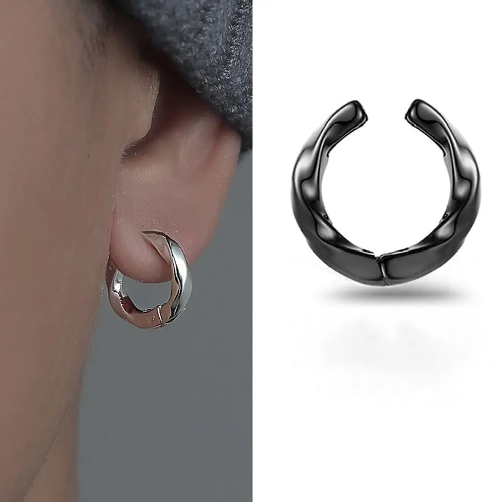 

Party Copper Men Clip Earrings Minimalist Vintage No Piercing Ear Cuffs Geometric Ear Clips Fake Pierced Earrings Unisex