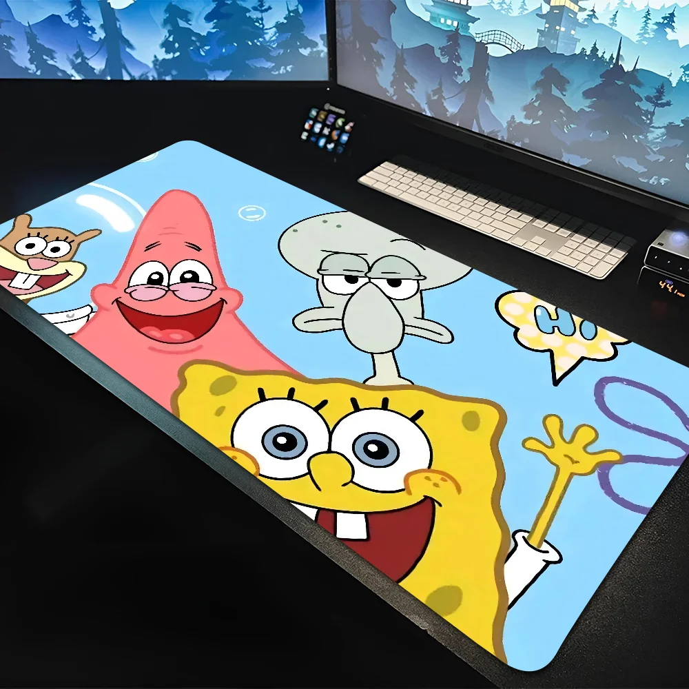 

1pc S-SpongeBob Non-slip Mouse Pad Suitable For Office Computers Laptops E-sports Game Desk Mats XXL Keyboard