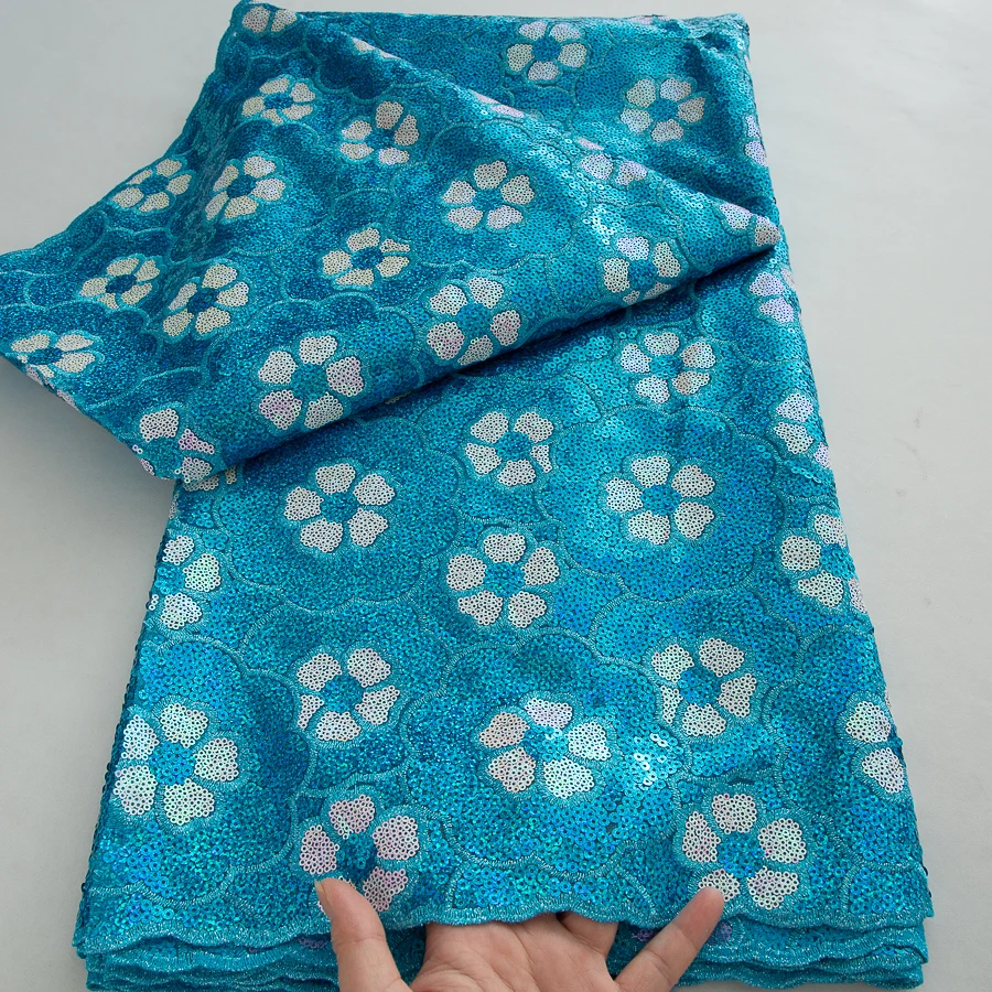 2025 африканская бархатная кружевная ткань высокого качества 5 лет нигерийская мода с блестками вышивка французский тюль кружевная ткань для свадебной ткани