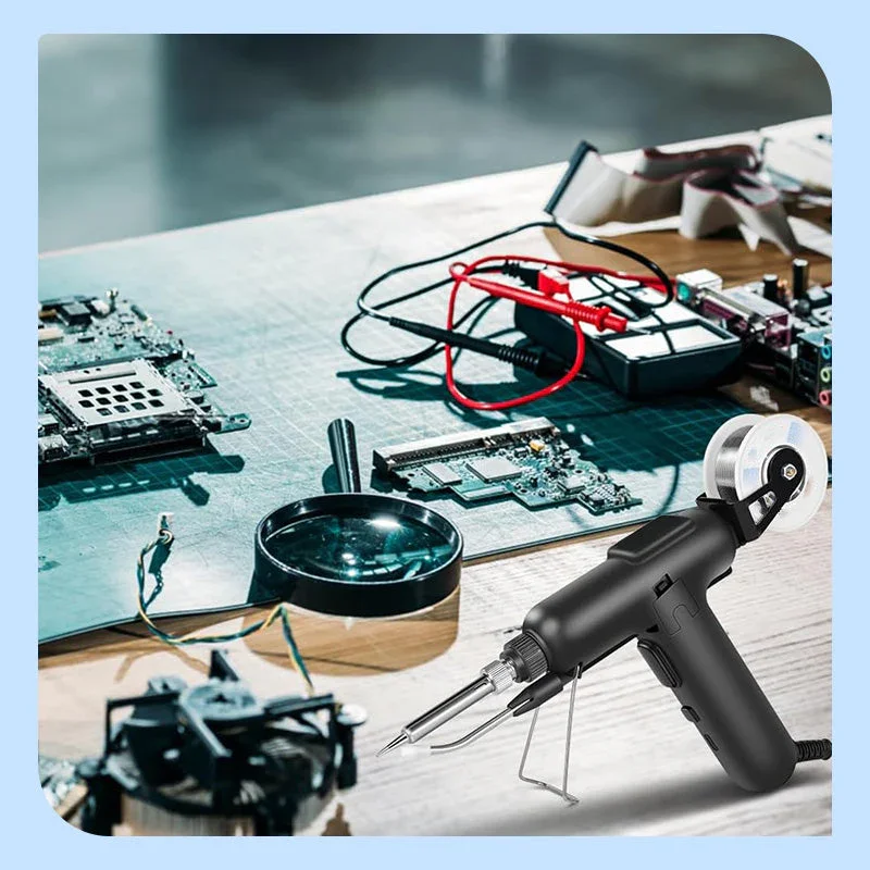 Kit de ferro de solda elétrico 80w, 110v / 220v, portátil, automaticamente pistola de solda, enviar ferramenta de reparo de solda de estanho, pistola de ferro de solda