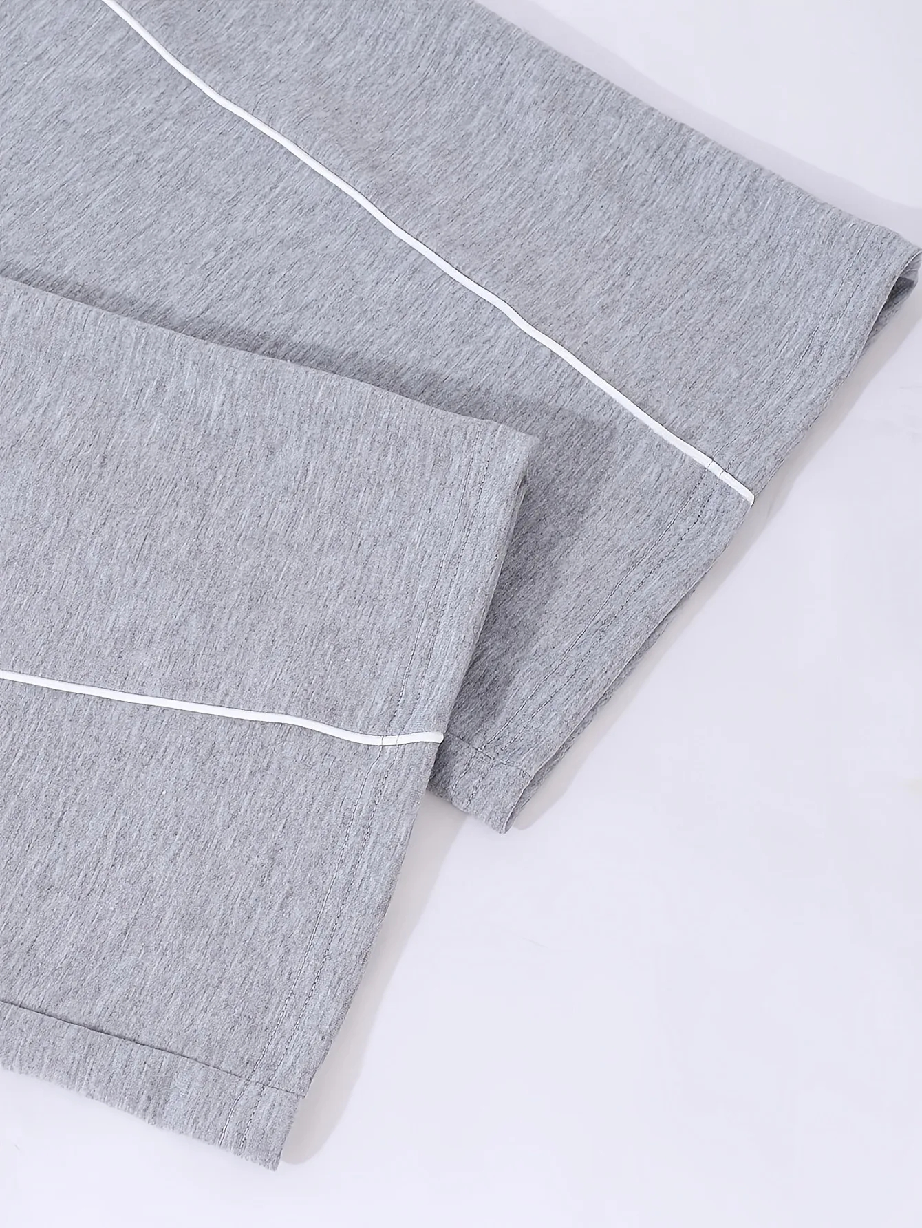 Y2K Mädchen Jogginghose in Heather-Grau mit Seitenstreifen, weitem Bein, Kordelzug in der Taille, locker geschnitten, lässige Streetwear für 4-12 Jahre – Detail 6
