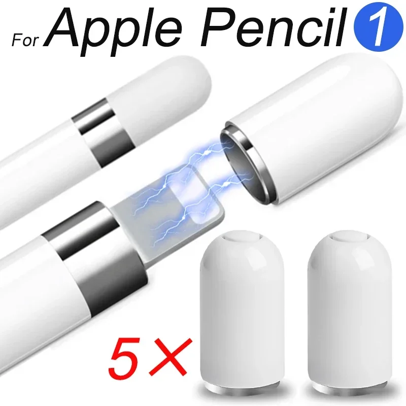 

1-5PCS Magnetic Stylus Pencil Protective Caps For Apple Pencil 1 Generation Replacement Magnet Tablet Pen Cap For Apple Pencil