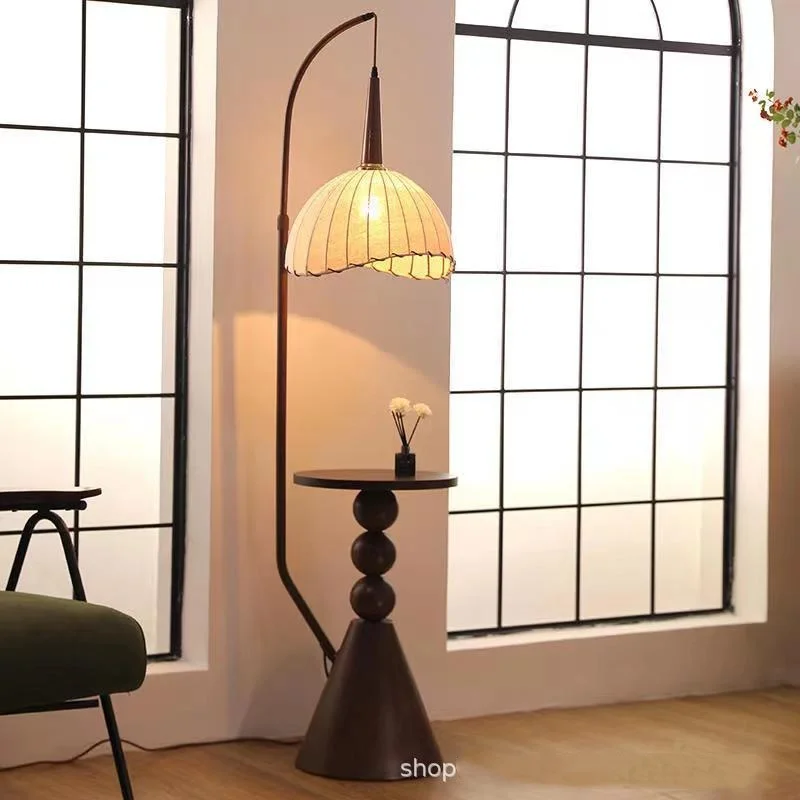 Living Room Floor Lamp French Antique Style Wabi Sabi Style Explosive Fire New Chinese Retro Bedside Lamp Shelf Light 2024 New