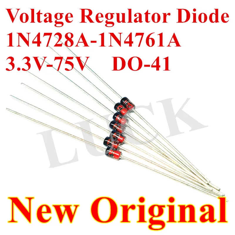 

50PCS New Zener Voltage Regulator Diode1N4741A 11V 1N4742A 12V 1N4743A 13V 1N4744A 15V 1N4745A 16V 1N4746A 18V 1N4747A 20V DO-41