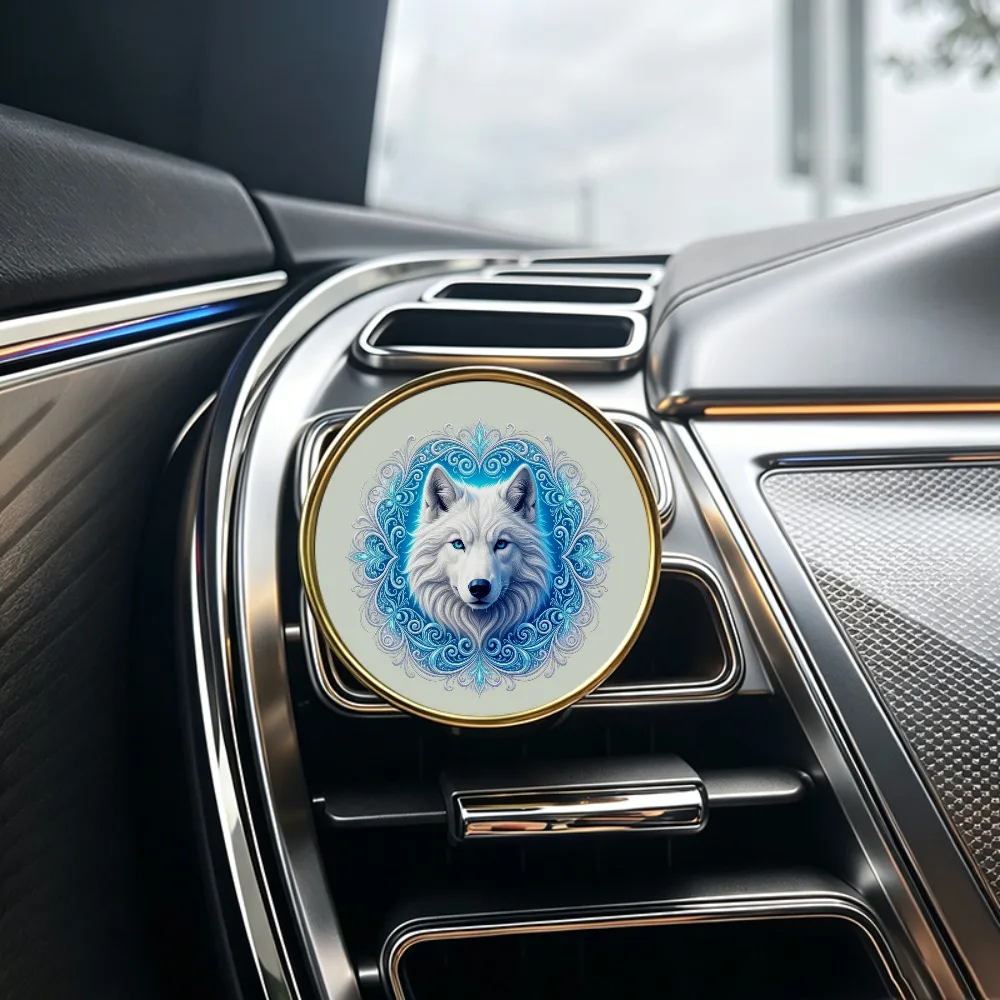 Premium Wolf Head Car Air Freshener Vent Clip Elegant Car Interior Ornament Durable Auto Scent Diffuser Exquisite Festival Gift