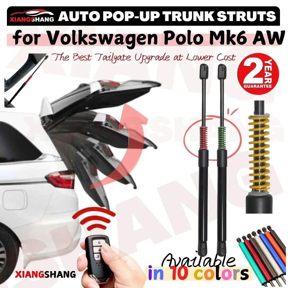 Auto Pop-Up Trunk Struts for Volkswagen Polo AW 5-door Hatchback 2017-present Automatic Opening Gas Lift Supports with Springs