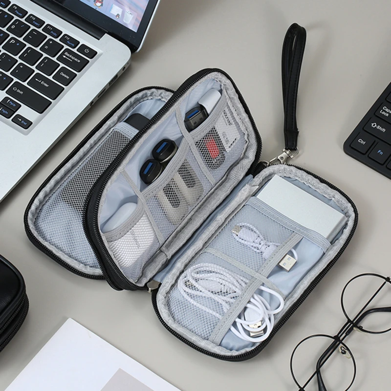 Digital Accessory Bag Travel Cable Bag Waterproof Digital USB Charger Storage Bag Portable Office Charging Line Wire Organizer