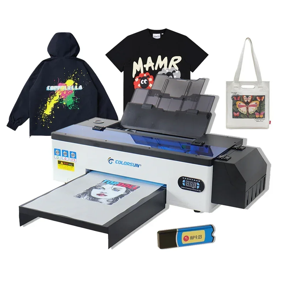 

DIY garment Digital A3 A4 Inkjet T-shirt Printing Machine Pet film transfer DTF Printer R1390 white toner printer