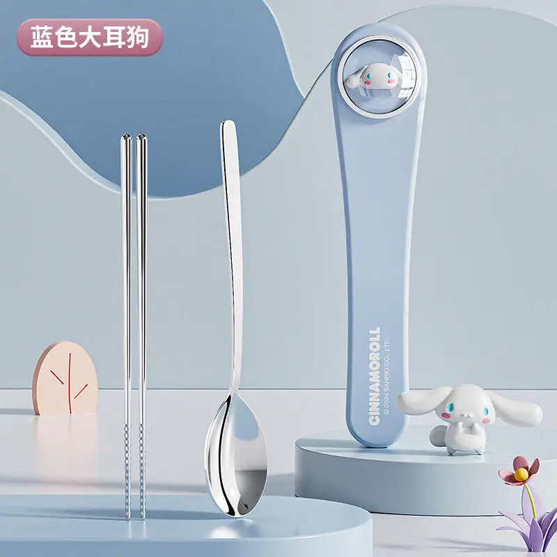 أدوات المائدة سانريو ماي ميلودي كورومي سينامورول منتج جديد منتج لطيف كارتون في الهواء الطلق محمول للكبار والأطفال في الحرم الجامعي لطيف #5