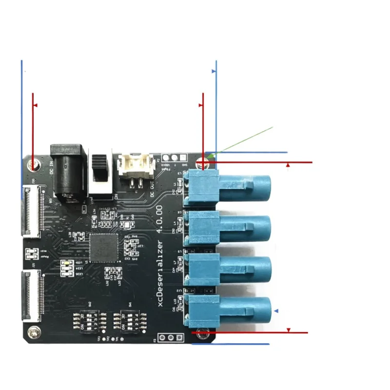 MAX96724 4-way GMSL2 unplugging board, support Jetson Orin Nano/NX RK3588 Raspberry Pi