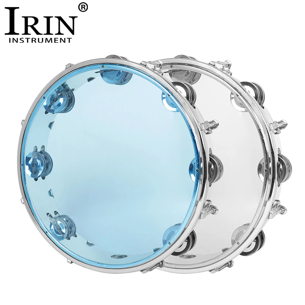 

IRIN 10-дюймовый двухрядный синий ручной колокольчик, самонастройка, прозрачный Бубер, перкуссионный инструмент, фотография/Праздничная игра