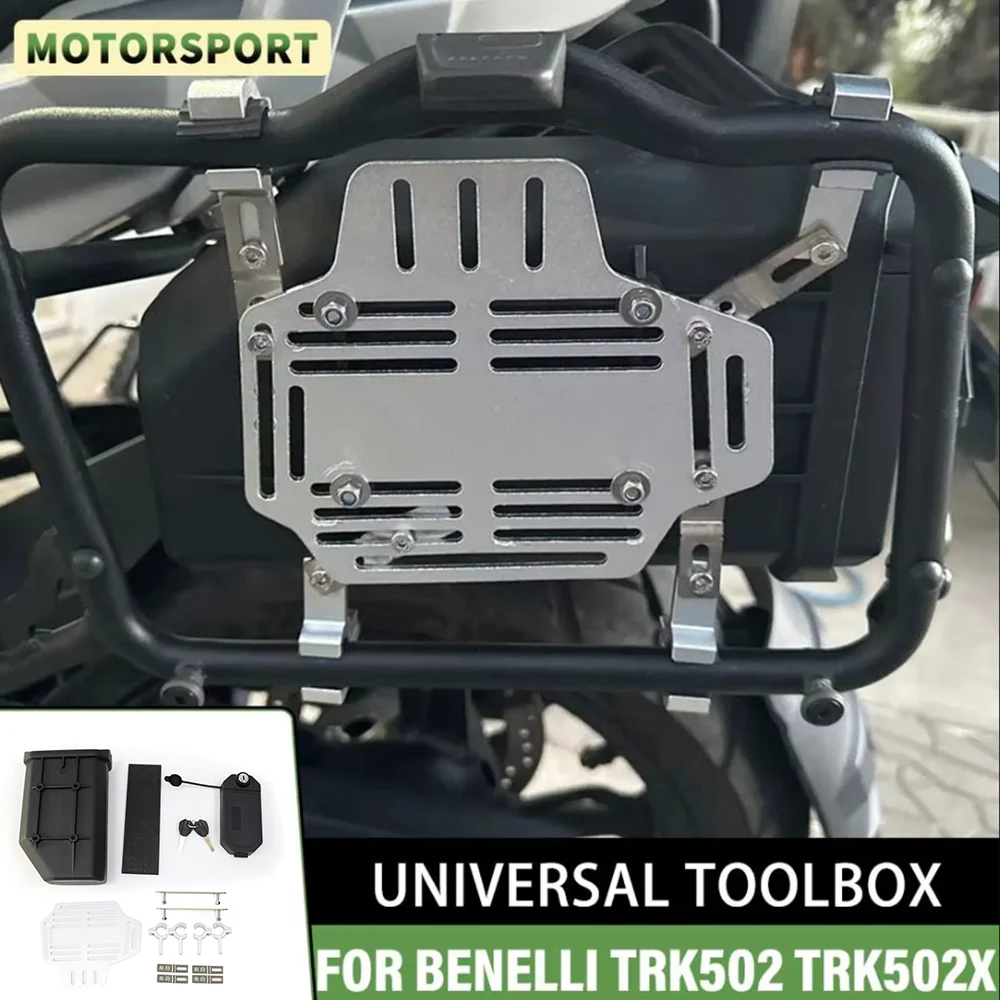 

Motorcycle Waterproof Toolbox For Benelli TRK502 TRK502X TRK 502 X 502X Tool Box Side Bracket Decorative Accesories Side Toolbox