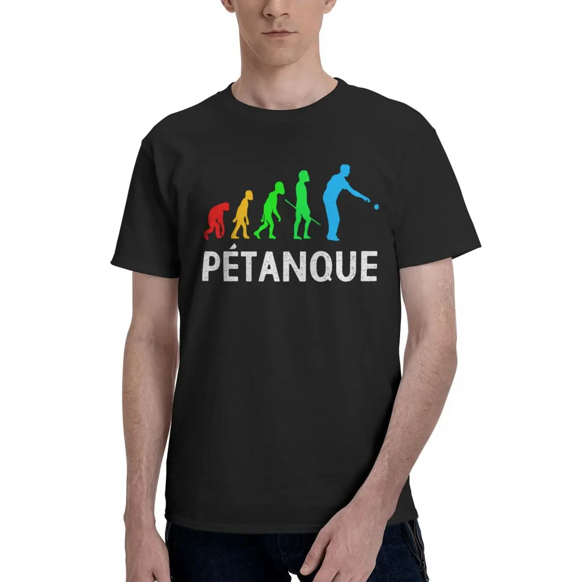 Men Petanque Evolution Balls Sports T Shirt Streetwear O-neck Cotton Shirt Men