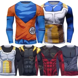 Rash Guard Dragon Ball Z T-shirt uomo maglie da boxe Rashguard magliette Running Sports Compression Shirts Fitness Tops