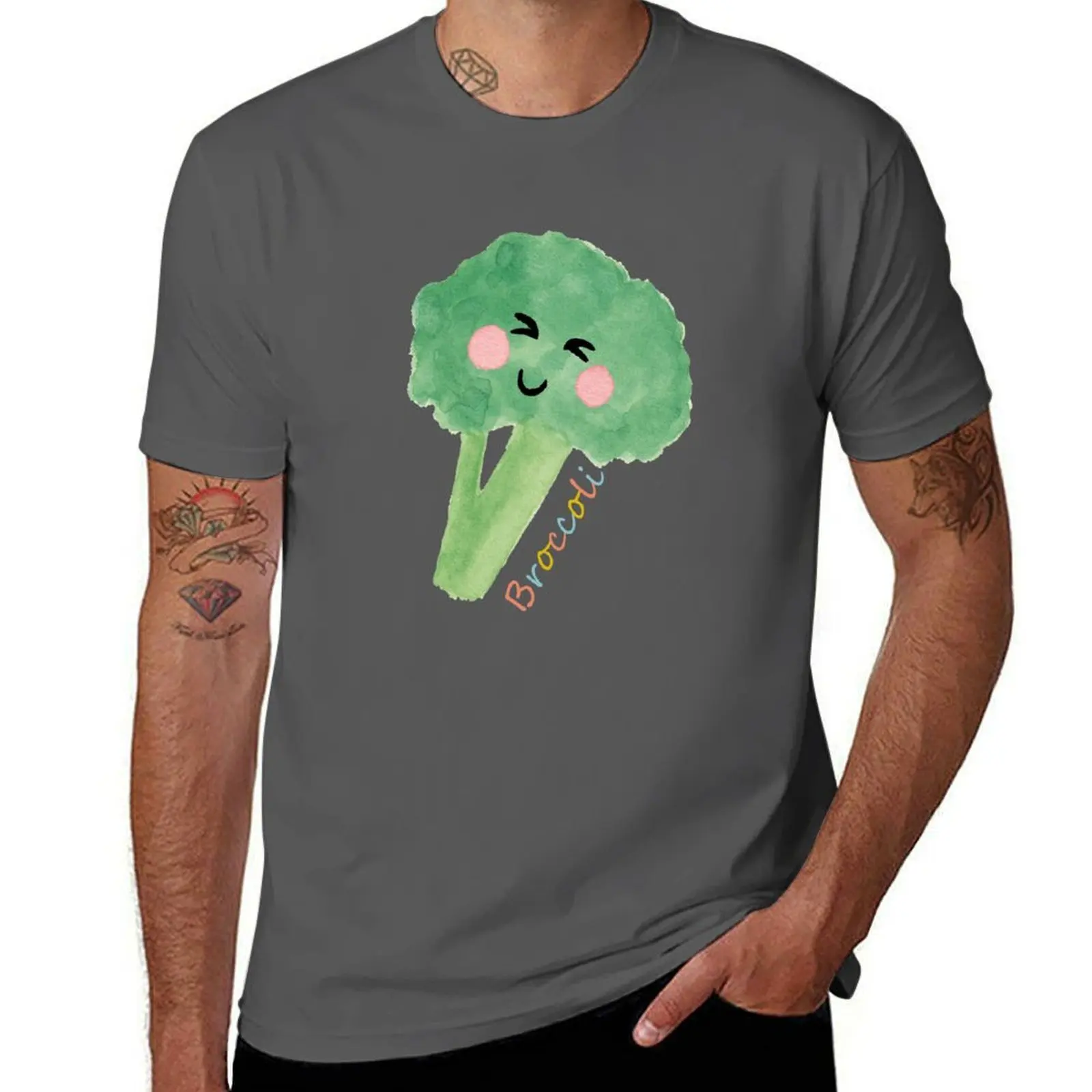 

The Cheeky Broccoli T-Shirt Basic Breathable Solid Color T-Shirt