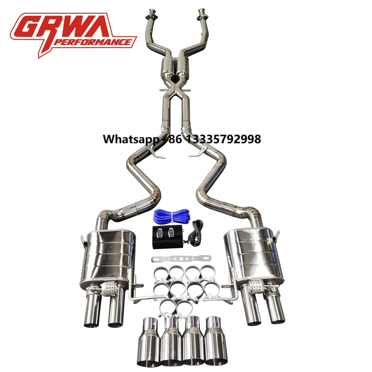 

GRWA High Performance Titanium Alloy Polishing Valvetronic Exhaust System Catback Exhaust forBMW E90 E92 E93 M3