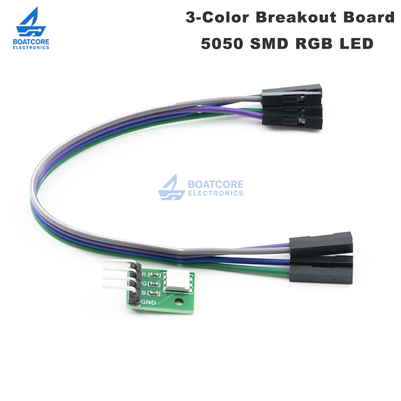 5050 RGB LED Module 5V Full Color 3-Color Breakout Board for Arduino with Dupont Wires DIY