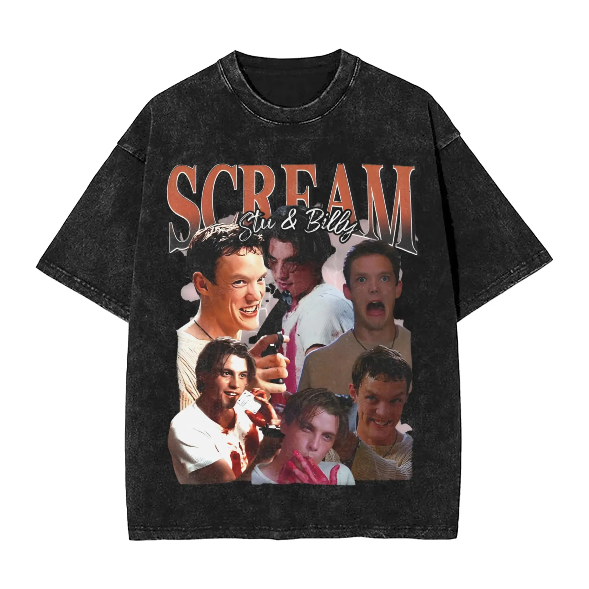 Men Billy Loomis & Stu Macher T-Shirts ScreamMovie Clothes Beach Y2K Funny Short Sleeves T Shirt Crew Neck Tshirt Hot Sale