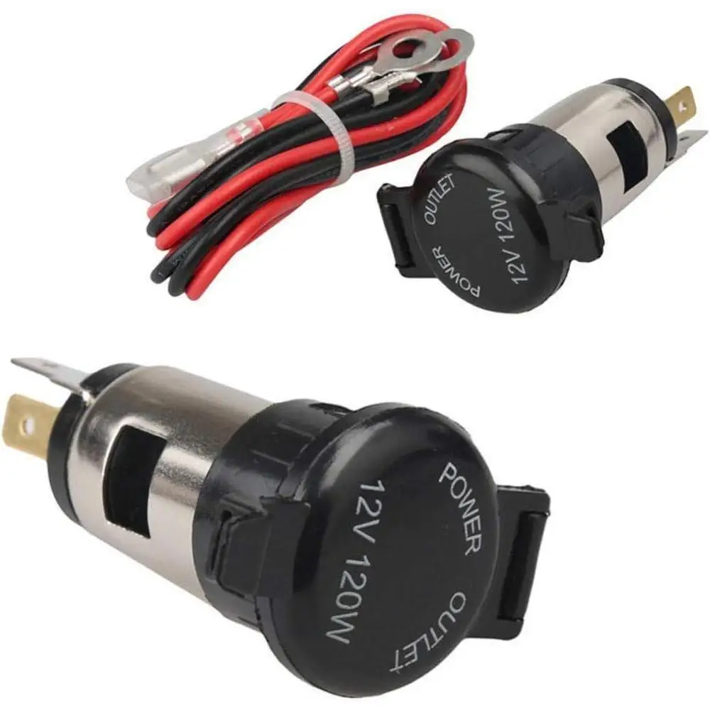 12V 120W Car Boat Motorbike Cigarette Lighter Socket Waterproof Power Plug Universal ABS Plastic for cars boats motorbikes