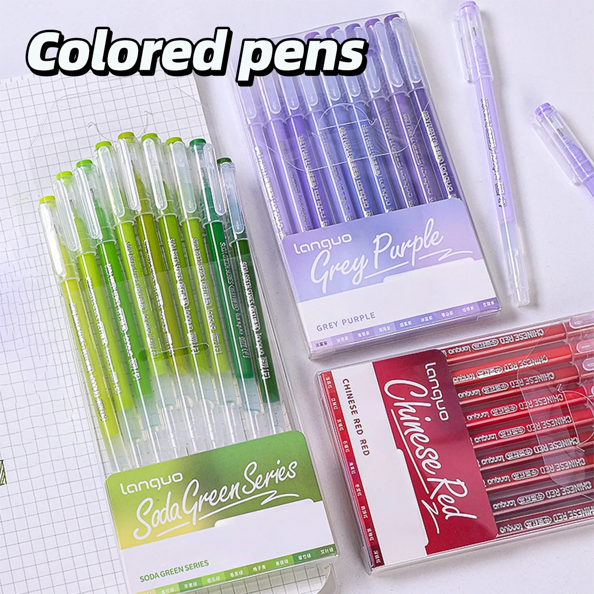 مجموعة أقلام جل متدرجة مكونة من 9 قطع، أقلام كاواي 0.5 ملم وردي وبني لطيف للمجلات، لوازم الكتابة المدرسية والمكتبية السلسة، عطلة G #2