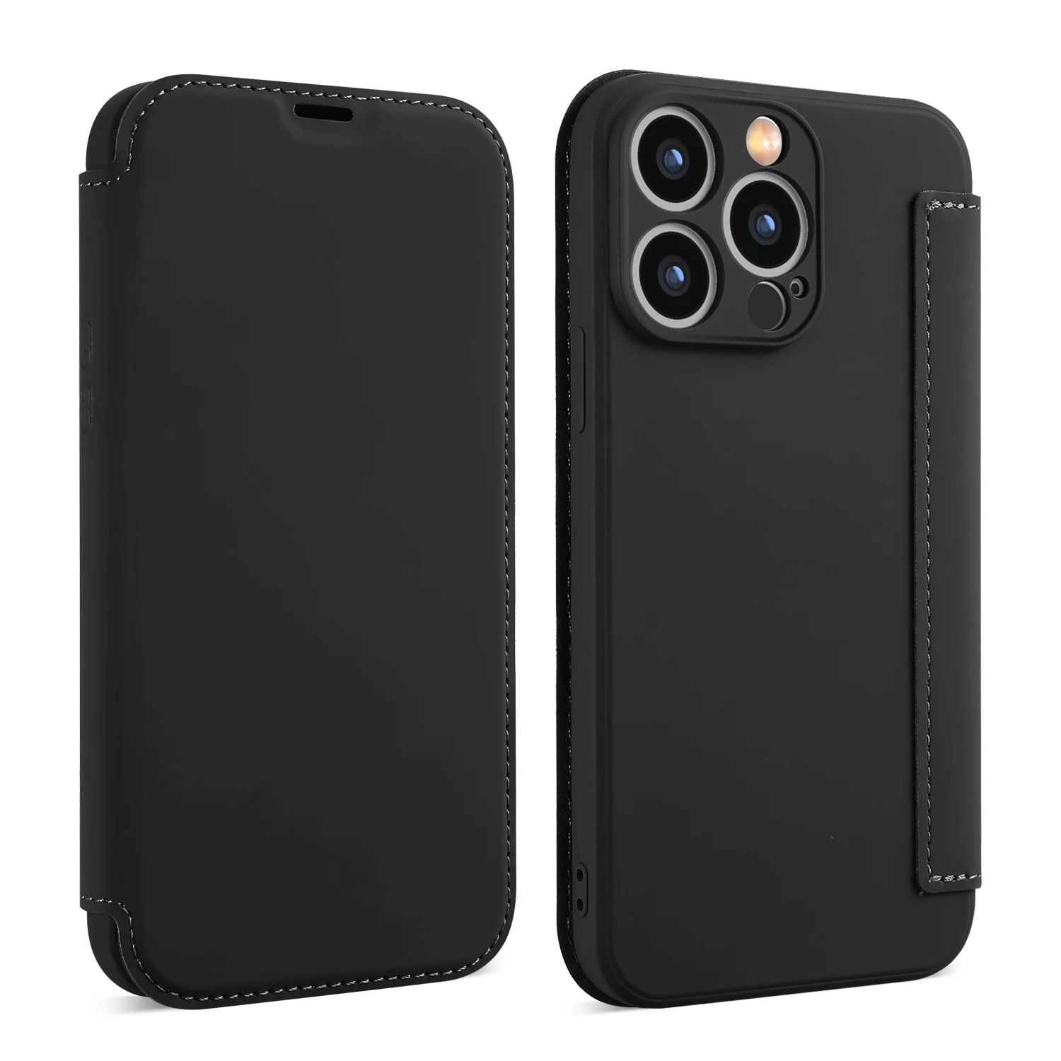 Luxuriöse Flip-Lederhülle für iPhone 16 15 14 13 12 11 Pro Max Xs Xr 16Plus, stoßfeste Flüssigsilikonhülle mit Kartenfach und Geldbörsenfunktion – Detail 9