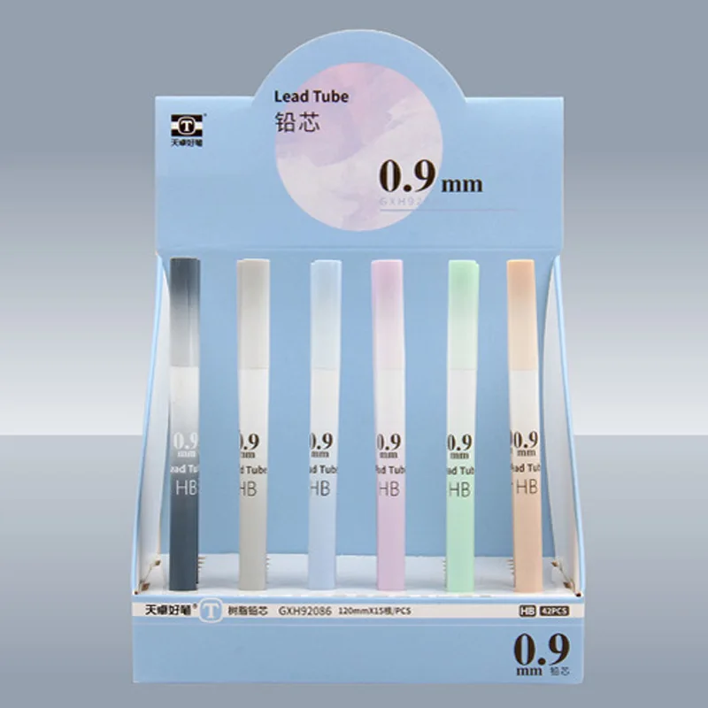 42 Boxes Unique 0.9mm Mechanical Pencil Leads Stationery Supplies Wholesale Student Study Accessories Bulk