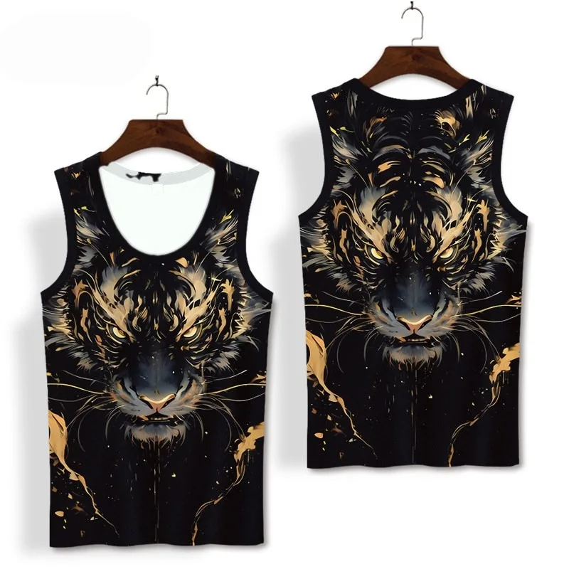 Ropa Deportiva Colorida, Chaleco de Secado Rápido con Estampado 3D, Ropa Deportiva Informal para Niños, Chaleco Deportivo Transpirable a la Moda