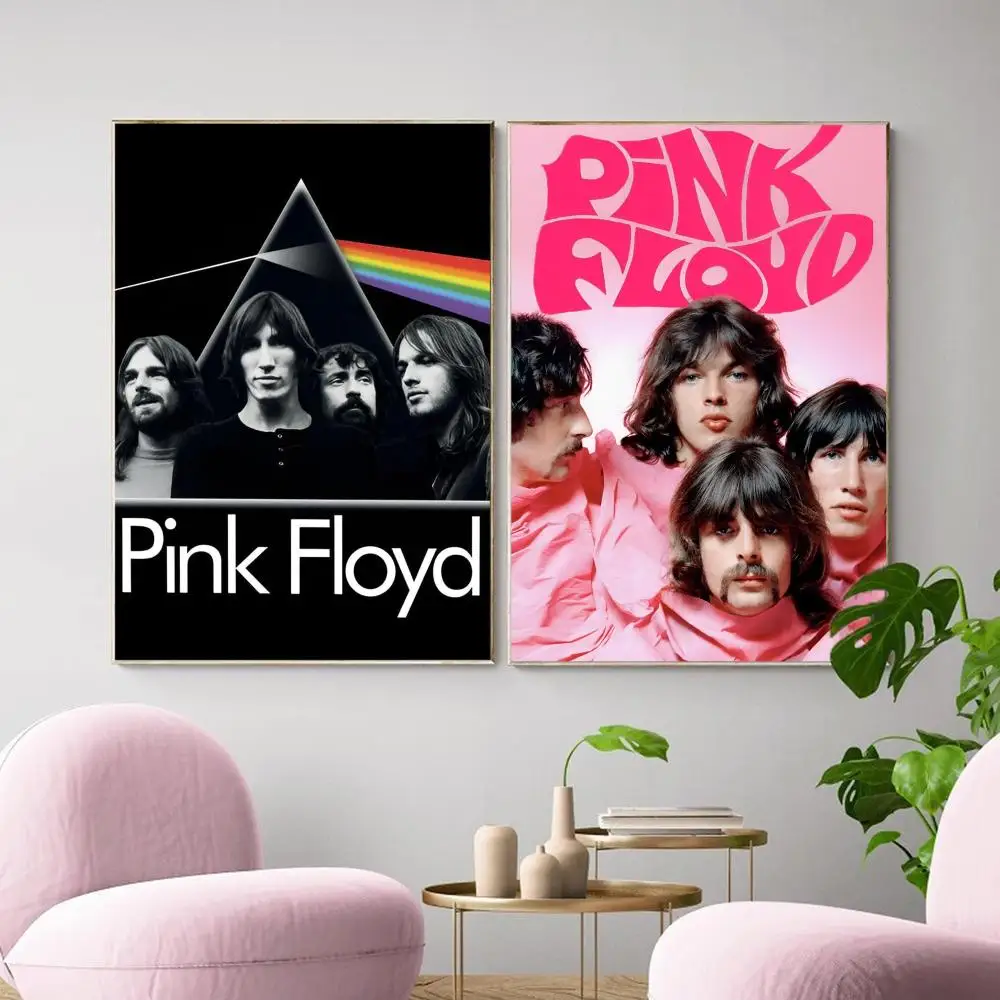 T-The Pink Floyd Band Painting Calligraphy Canvas Poster Wall Art Aesthetic Home Decoration for Living Room
