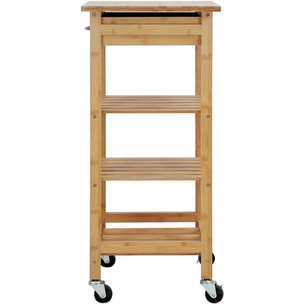 Design Group Carro de cocina de bambú, natural