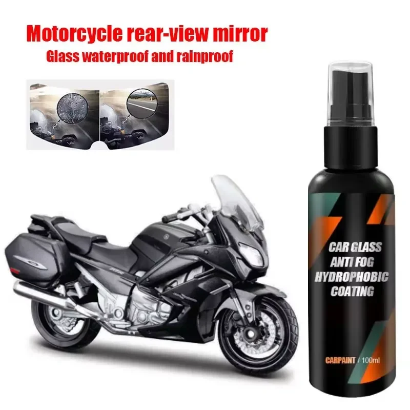 

Новинка, 100 мл, водоотталкивающий спрей для мотоцикла и автомобиля, анти-покрытие для стекла, гидрофобная жидкость против дождя, зеркало на лобовое стекло, чистые пятна