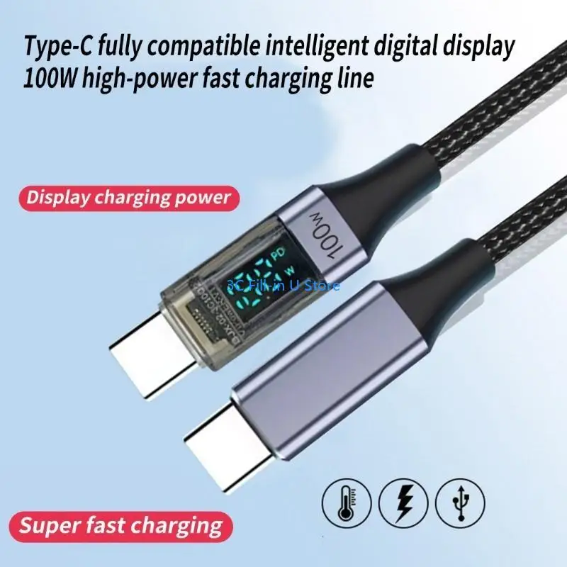 G8TA 100W USB C إلى USB C كبل الكابلات DIGAND DISTRATION كابل بيانات الكمبيوتر المحمول اللوحي