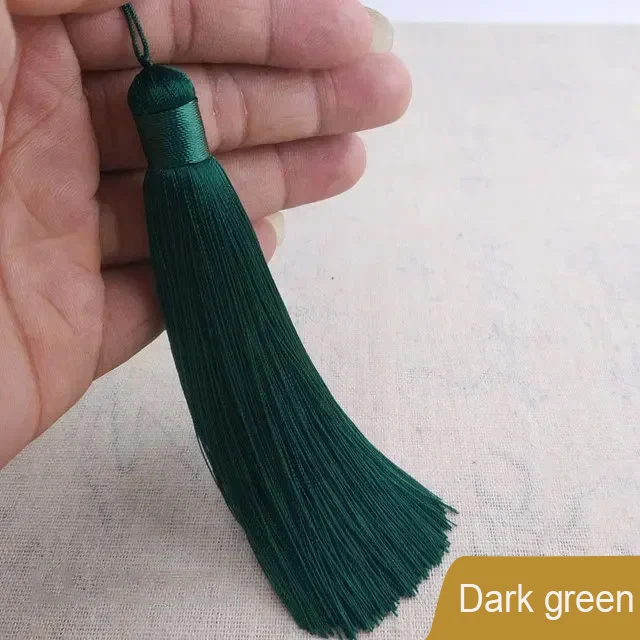 1/2/5/10Pcs 12cm Polyester Seide Quaste Mit Hängenden Ring Seil Fringe Trim DIY Nähen zubehör Hause Vorhang Anhänger Dekoration
