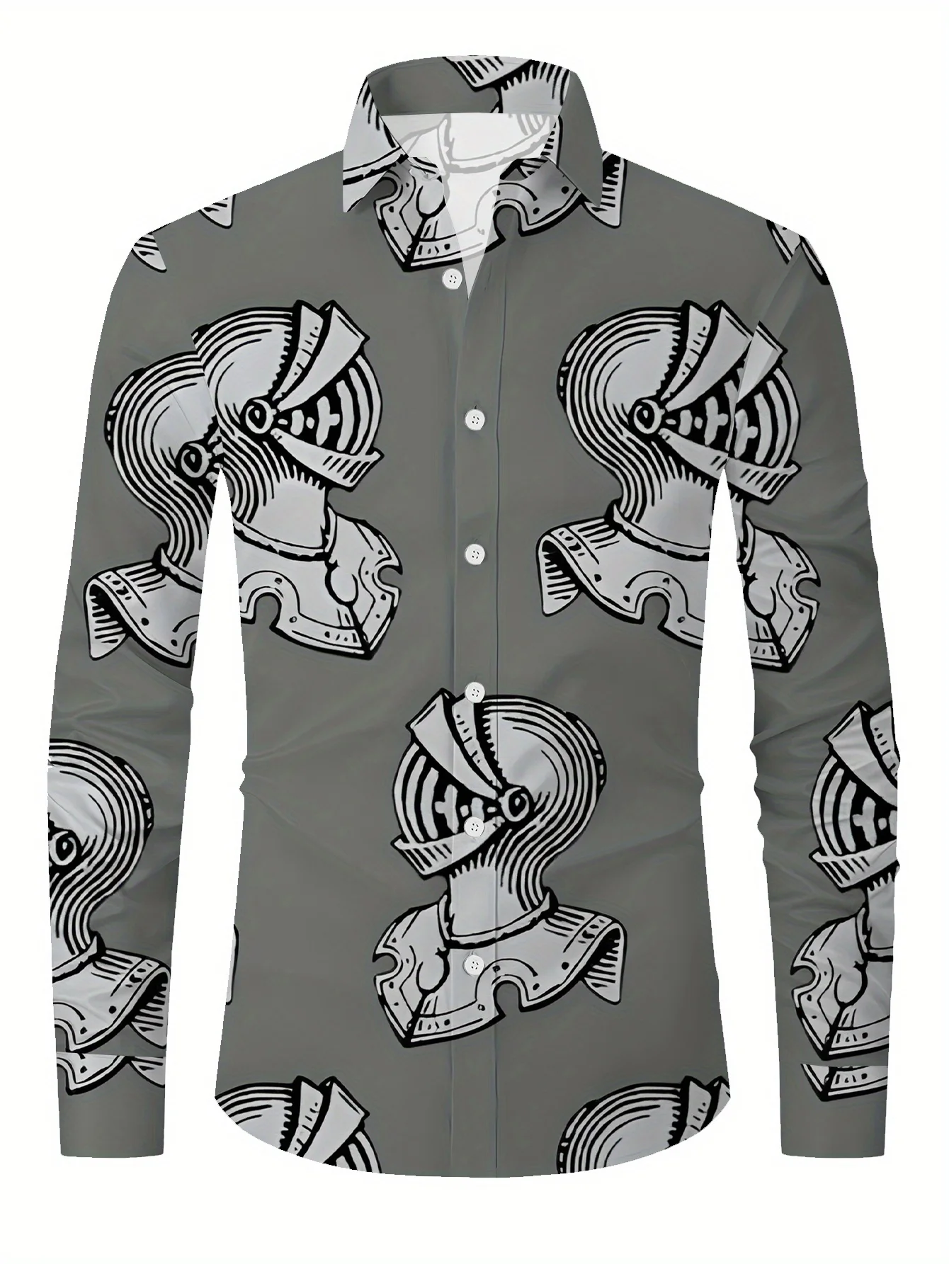 

Men's Vibrant Travel-Themed Full-Body Print Shirt , All-Season Casual & Formal Wear, Easy Care, Summer Fashion,