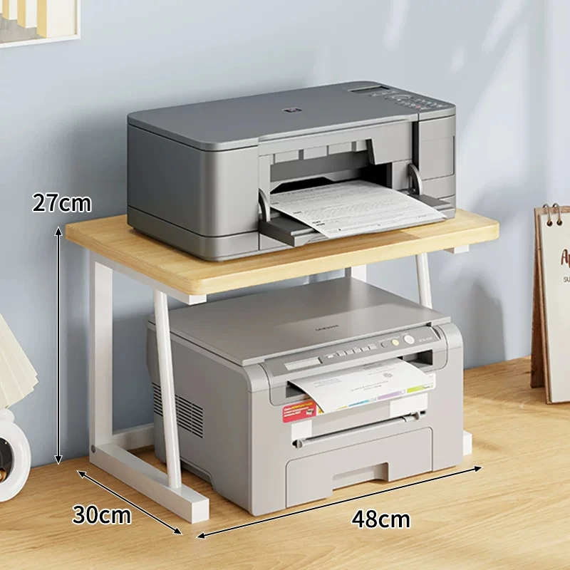 Small printer rack, desktop double-layer copier, shelf, multi-functional storage and finishing rack