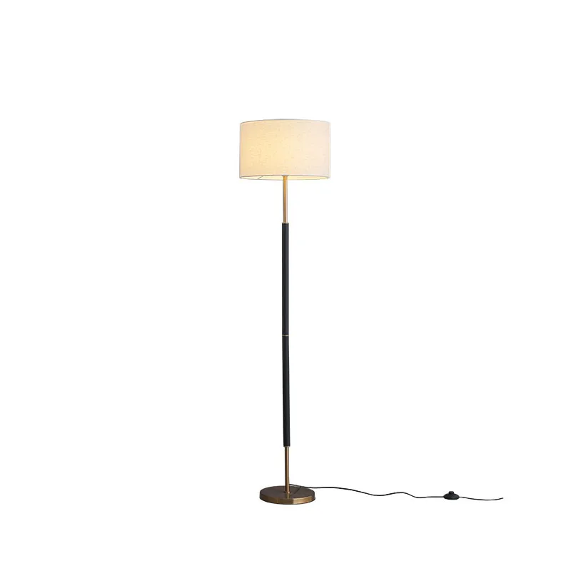 

Nordic simple modern floor lamp living room bedroom study bedside sofa side minimalist reading vertical table lamp fabric