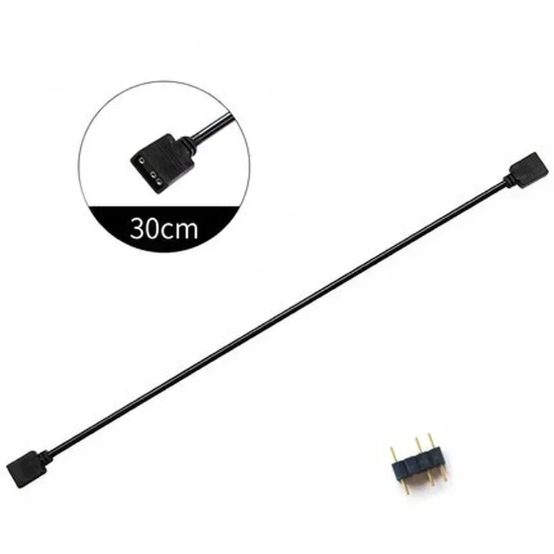12V 4 - pin Extension Tcable, 5V ARGB 3 - pin Hub for RGB Fusion, Computer Motherboard RGB Split Synchronous Cable