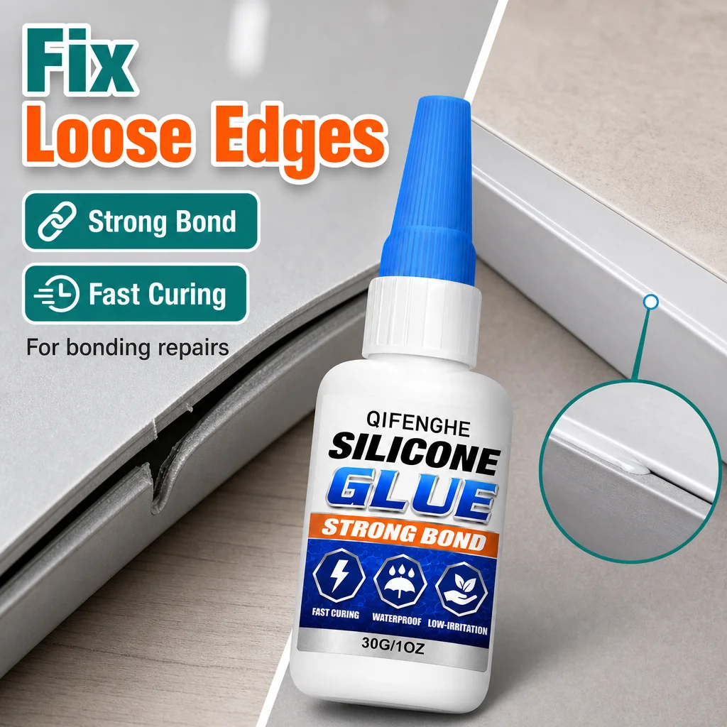 Silicone Glue Strong Bond Fast Curing Waterproof Low Irritation for DIY Repair 30g