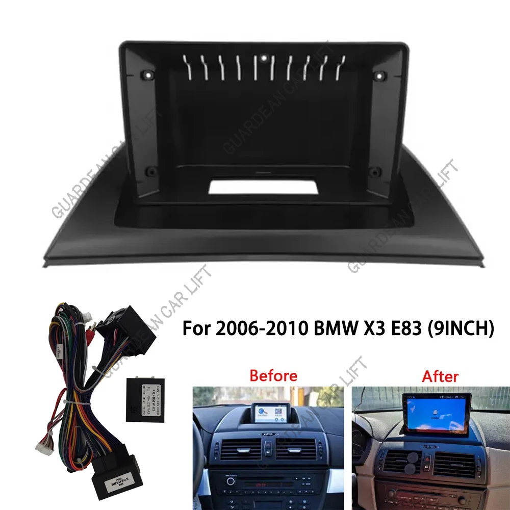 

Car Radio Fascia For 2006-2010 BMW X3 E83 (9INCH) Android MP5 Player Install Dash Board Panel Frame 2 Din Head Unit Stereo Cover