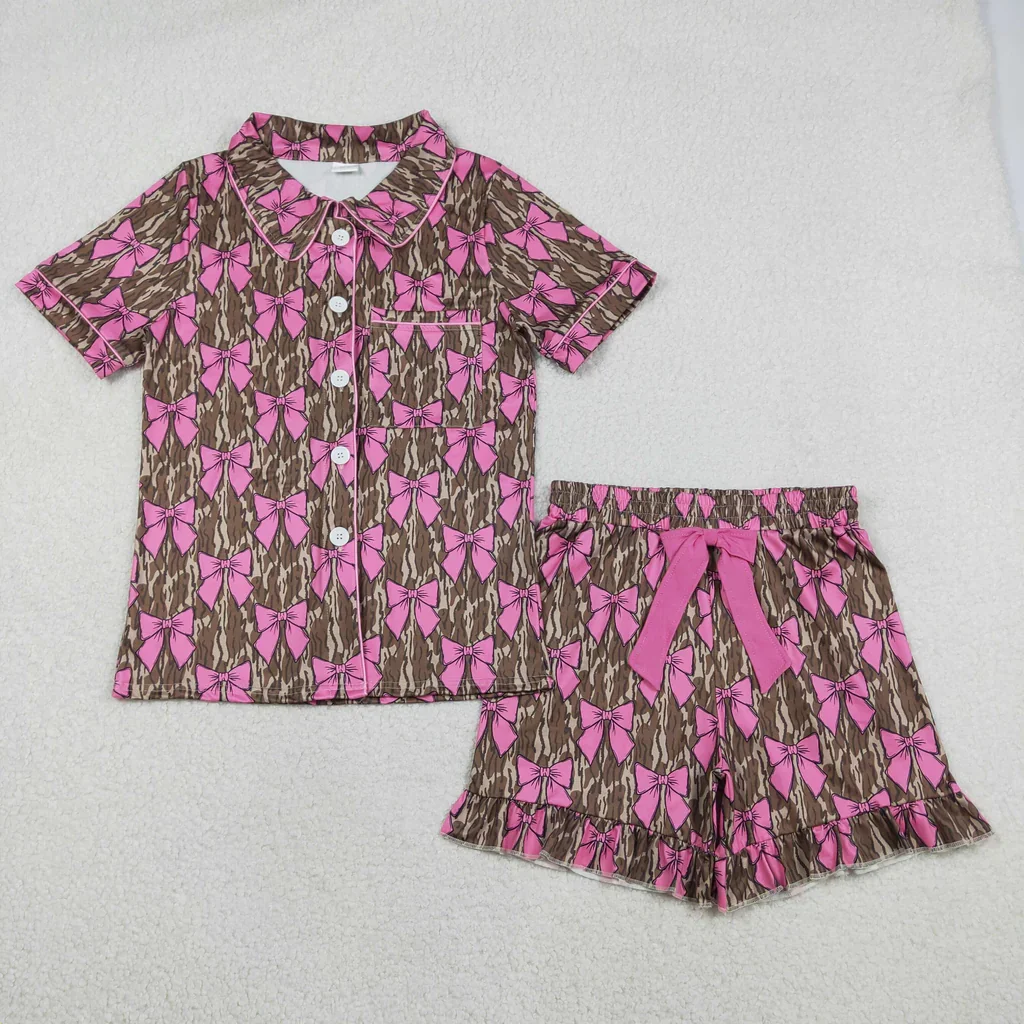 Hunting Camo Bows Adult Women's Pajamas Set