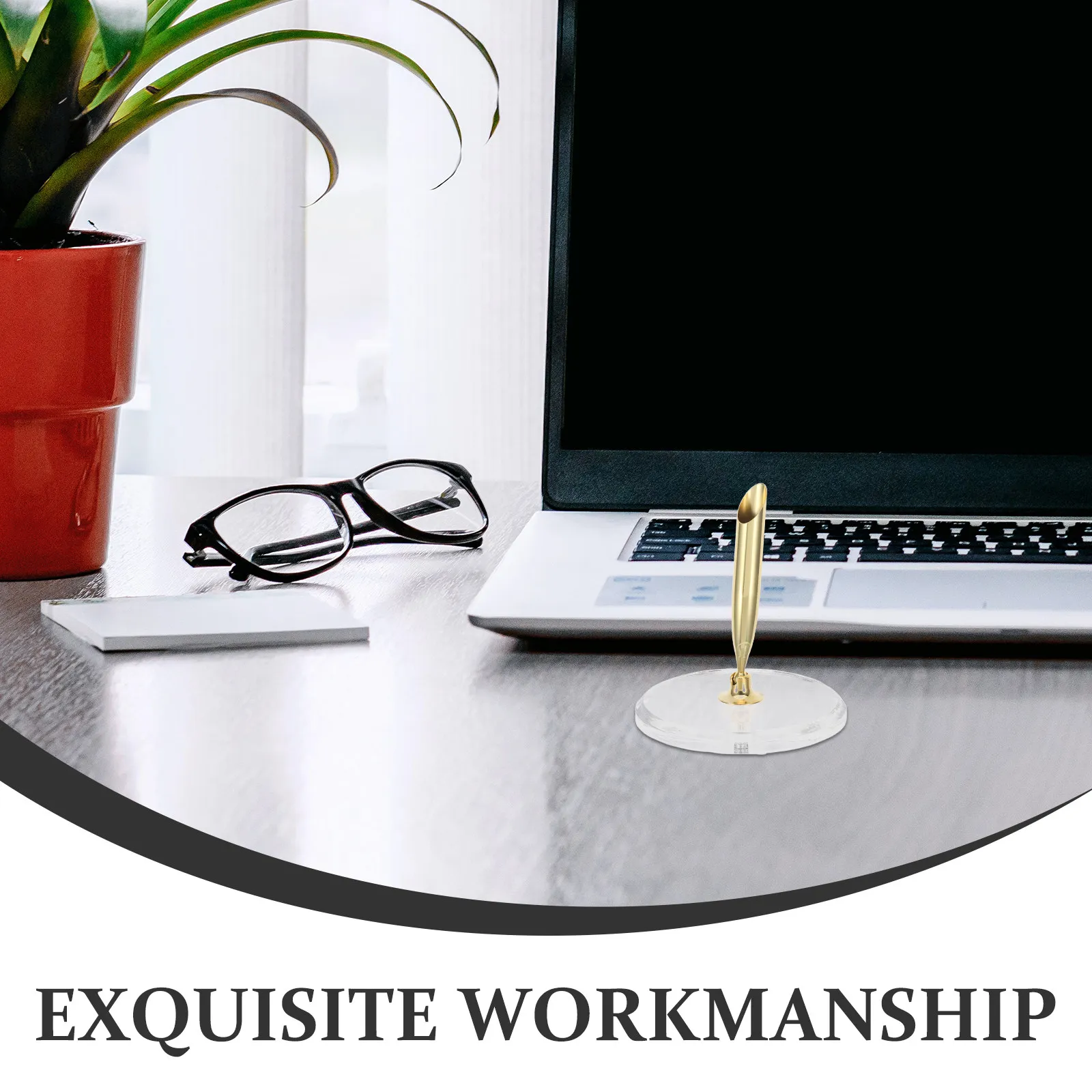 Acrylic Pen Display Holder Elegant Minimalist Fountain Pen Nib Holder Single Hole Stand Stationery Organizer for Home Office