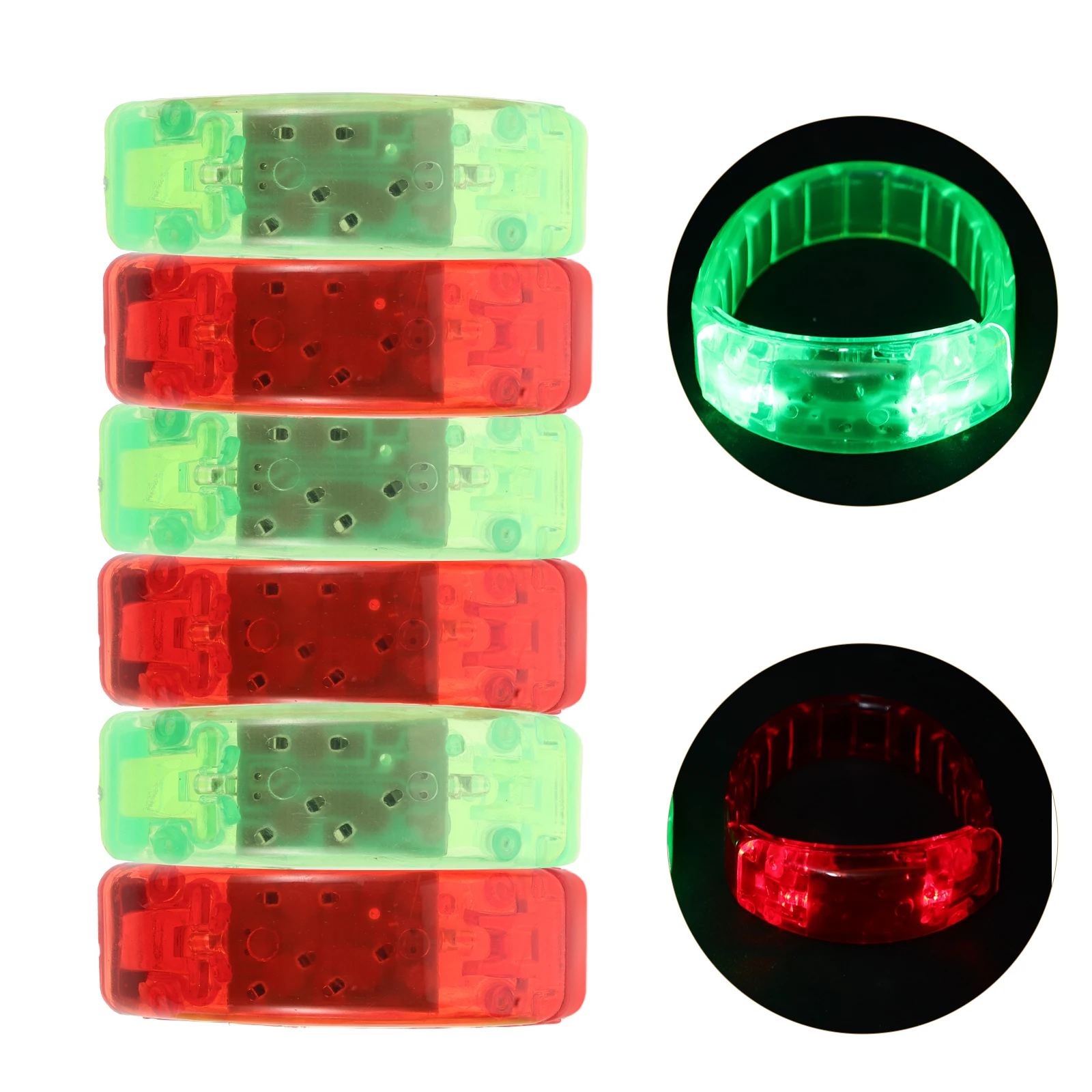 

12Pcs LED Flashing Wristbands Multicolor Up Bracelets Party Concert Night Outdoor Cheering Holiday Events