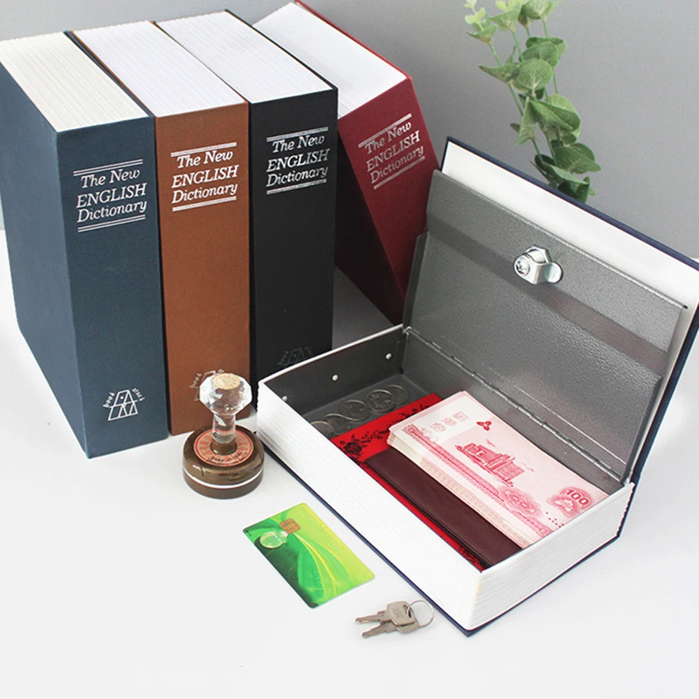 Dictionary Mini Book Safe Security Piggy Bank Key Locker Money Hidden Secret Safe Key Safe Box Cash Coin Storage Lock Box