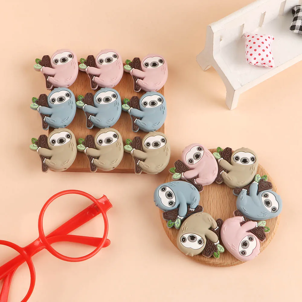 

9pcs Cartoon Koala Bear Animal Silicone Focus Beads For Making Jewellery DIY Bracelet Necklace Earring Pen Handmade Accessories