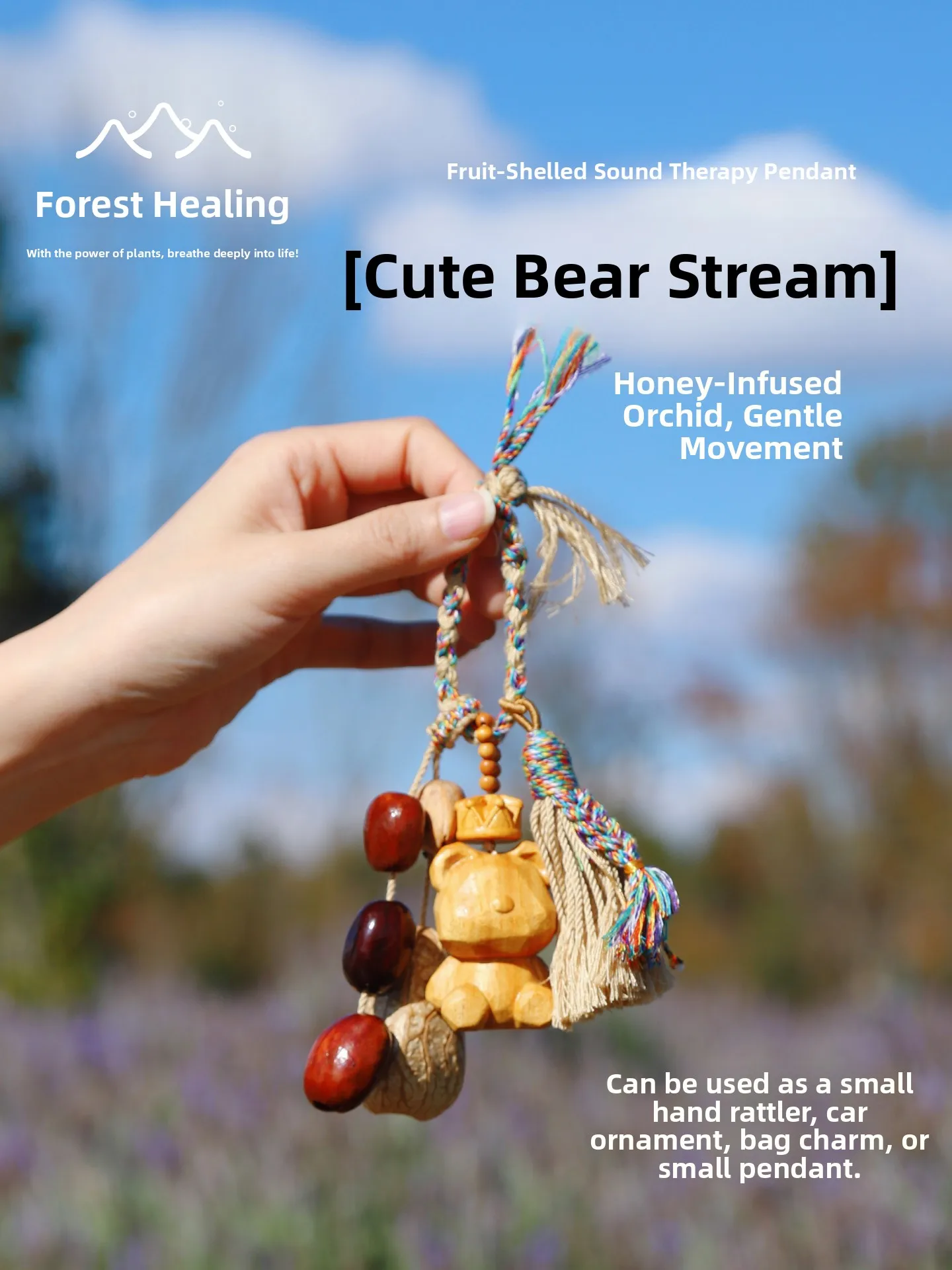 Adorable Bear Stream Fruit  Bag Charm Decorative Birthday Gift Car Hanging Decoration Creative Home Decoration