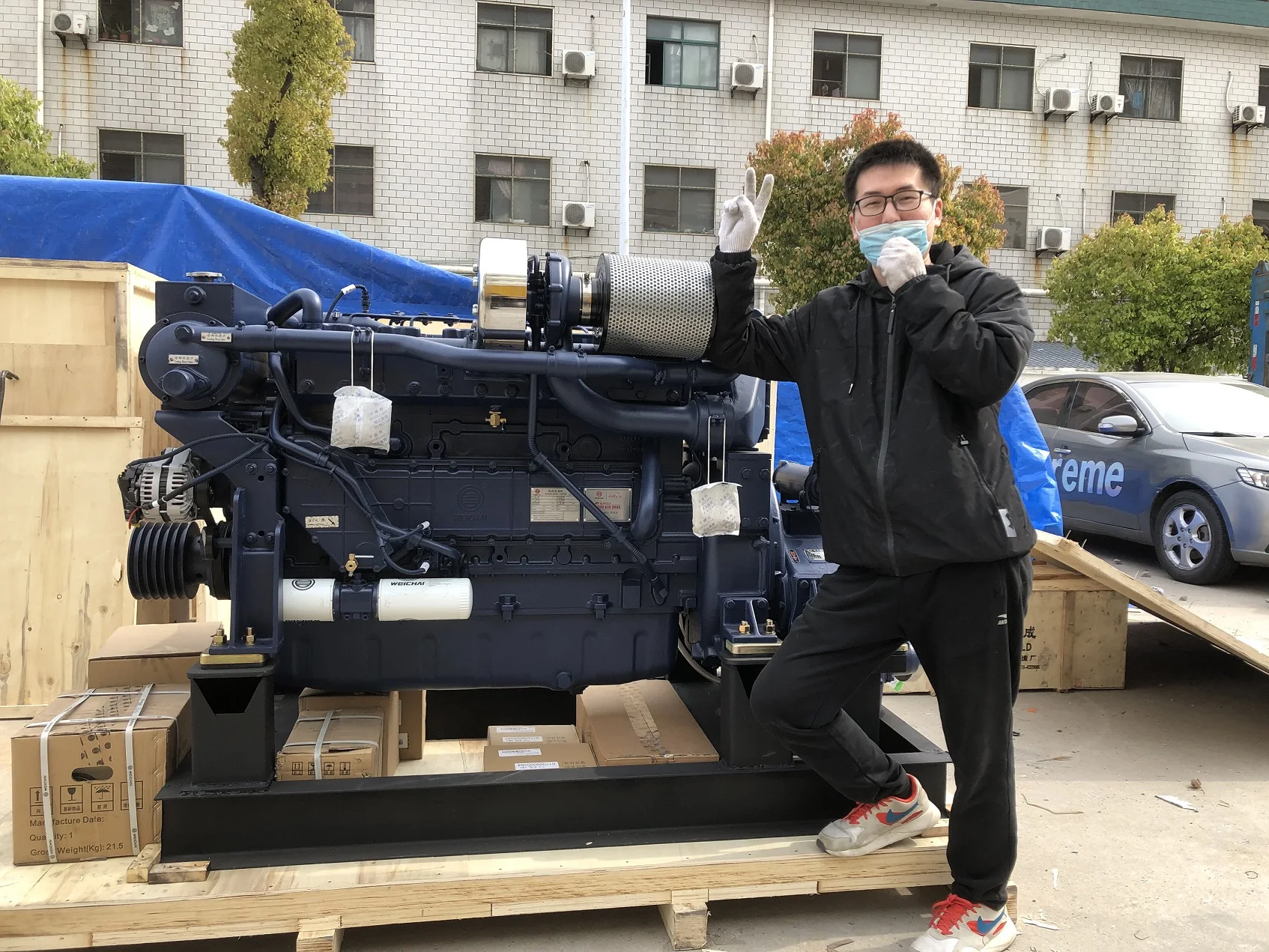 Motore marino diesel Weichai originale 312HP WD10C312-18