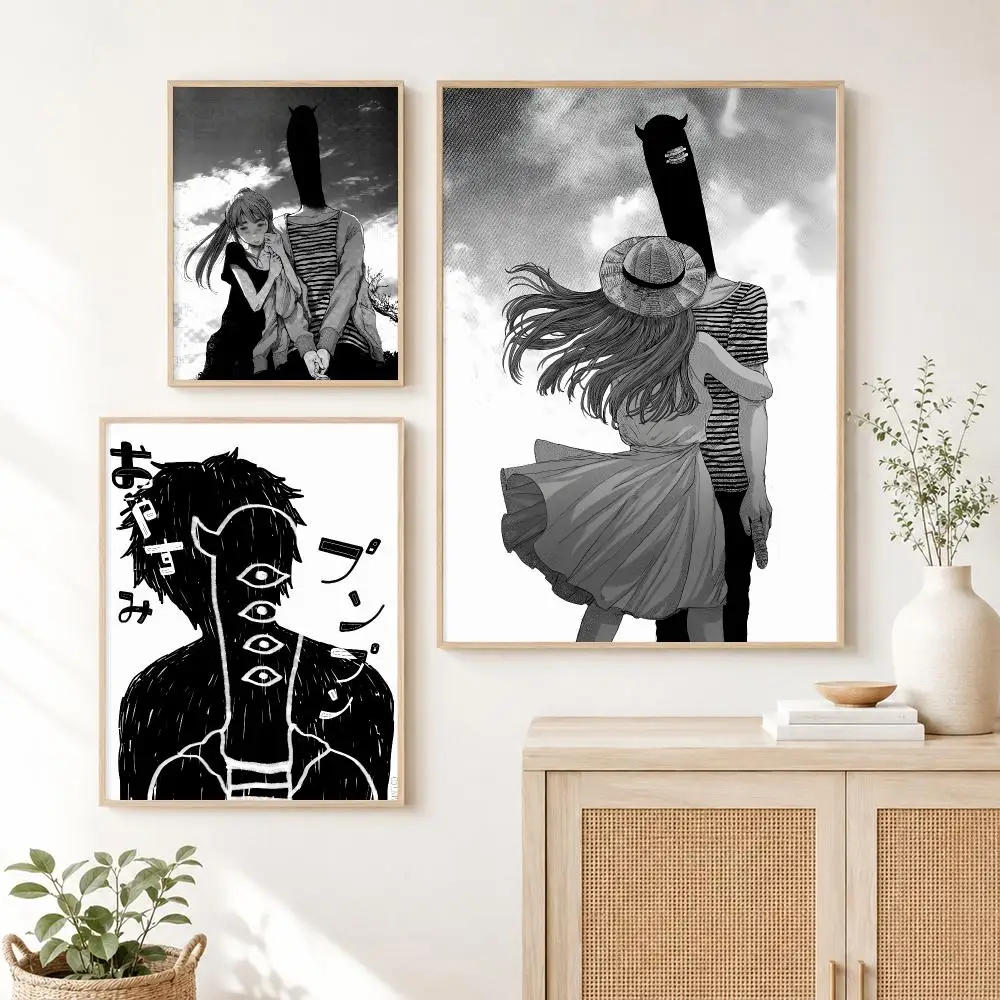 Classic Anime G-Goodnight Punpun Poster Self Adhesive Wall Art Decor for Bedroom Living Room Office Home Decor Gift