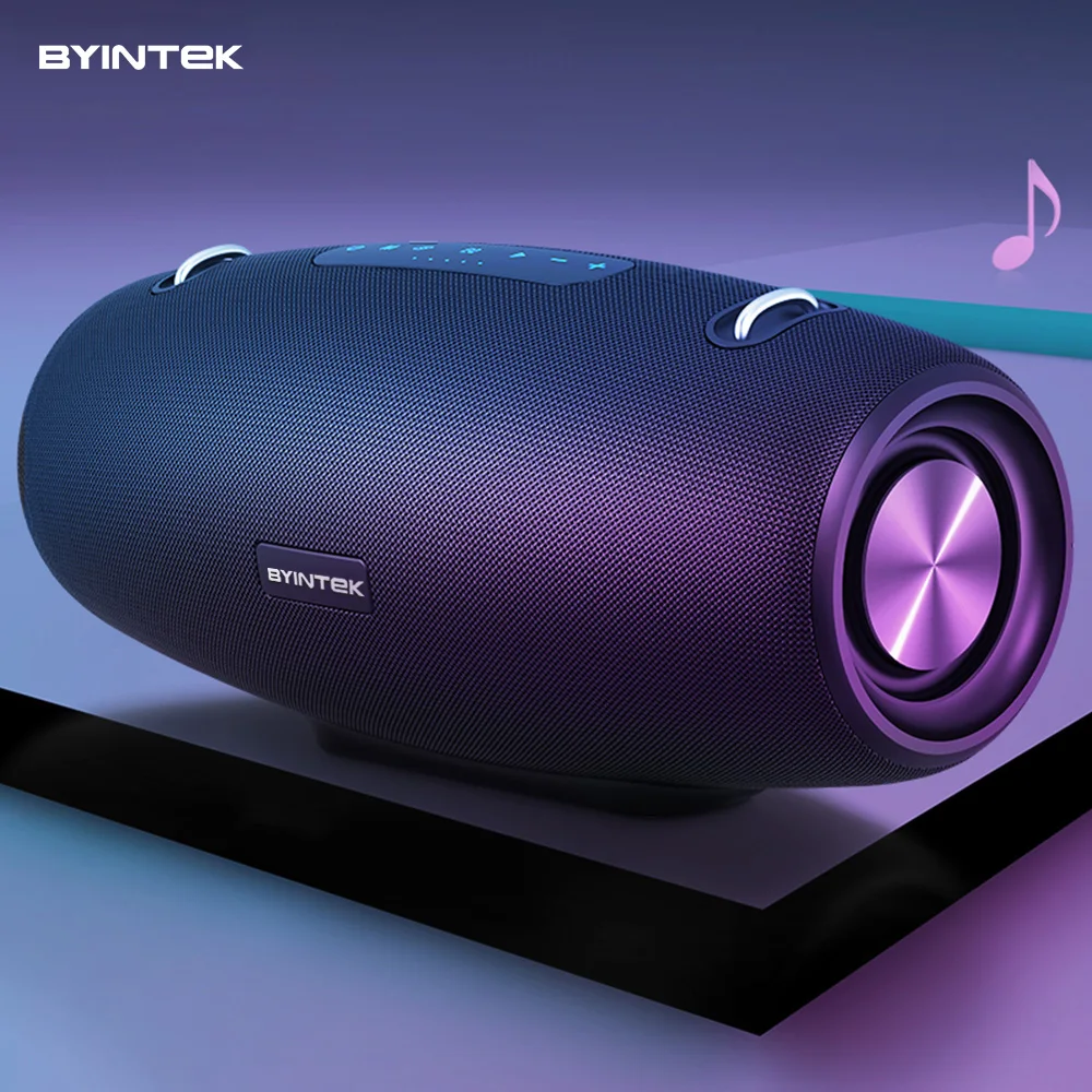 BYINTEK PS1 Portable Speaker 30w Waterproof Stereo Rechargeable Battery Built-in Microphone, Suitable for Outdoor Mobile Phones