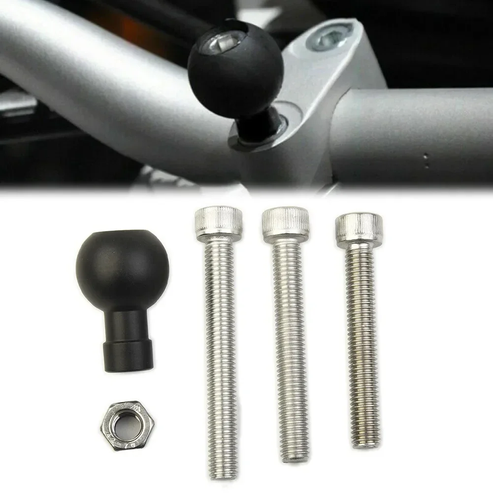 

Motorcycle Handlebar Clamp Base W/ 1" Ball & M8 Screw For RAM Mounts Moto Phone Holder Handlebar Bolt Bracket Moto Accessories