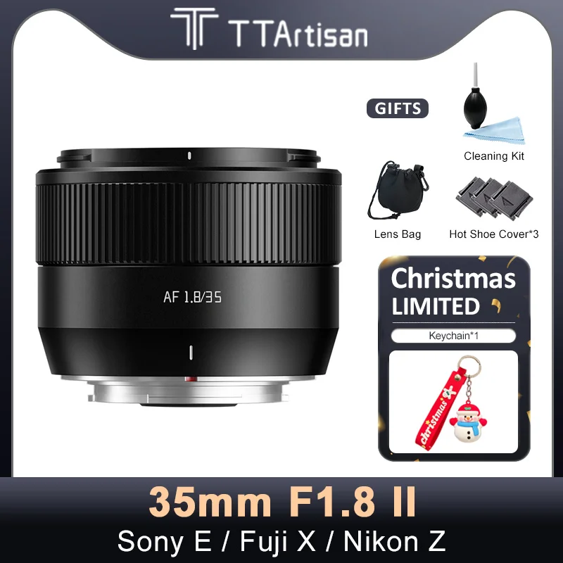 TTArtisan 35mm F1.8 II Auto Focus AF Lens APS-C Frame for Fuji X mount XA1 XE3 XE4 XS10 XT5 XT30 X100 Fujifilm XF A6300 ZVE10